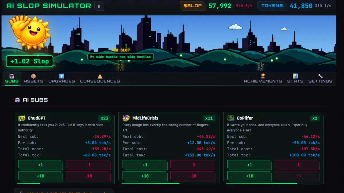 AI Slop Simulator gameplay screenshot 2